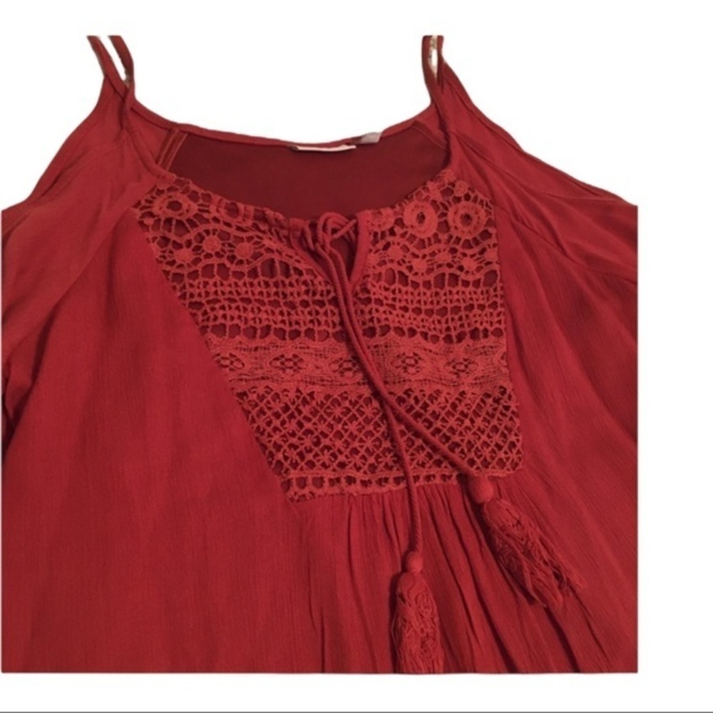 NY&C Red Orange Boho Style Dress - Picture 2 of 9
